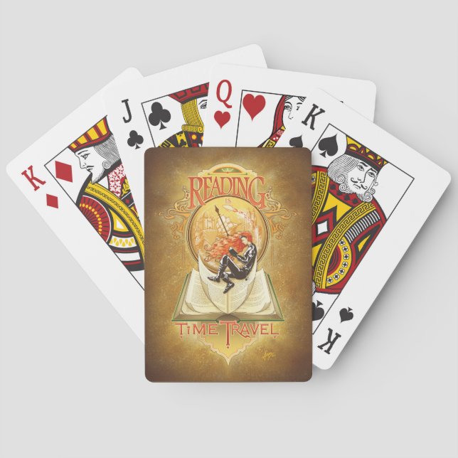 Lesen ist Zeitreise Spielkarten (Rückseite)