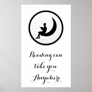 Lesen kann Sie überall hin bringen Poster