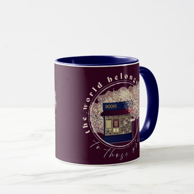 Lesen, Lesen, Lesen, Bibliothekarische Bücherregal Tasse (VorderseiteRechts)