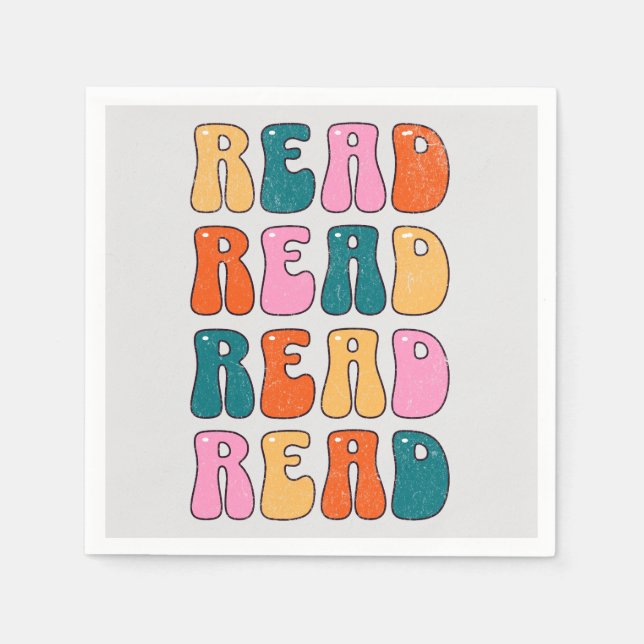 Lesen lesen Lesen Serviette (Vorderseite)