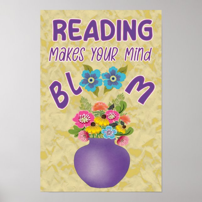 Lesen macht den Geist zum Bloom-Poster Poster (Vorne)