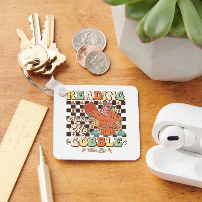 Lesen macht mich mit Joy Erntedank Cool Schlüsselanhänger (Schreibtisch)