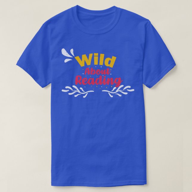 Lesen mit Büchern und Büchern zum Lesen T-Shirt (Design vorne)