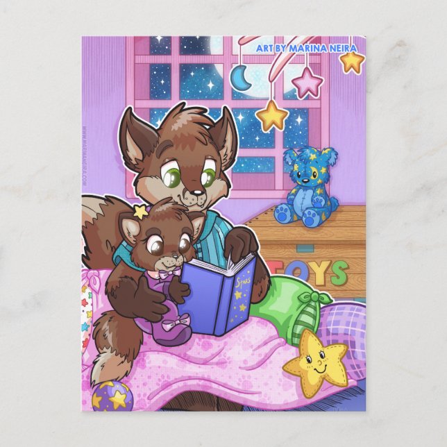 Lesen mit Daddy Postcard Postkarte (Vorderseite)