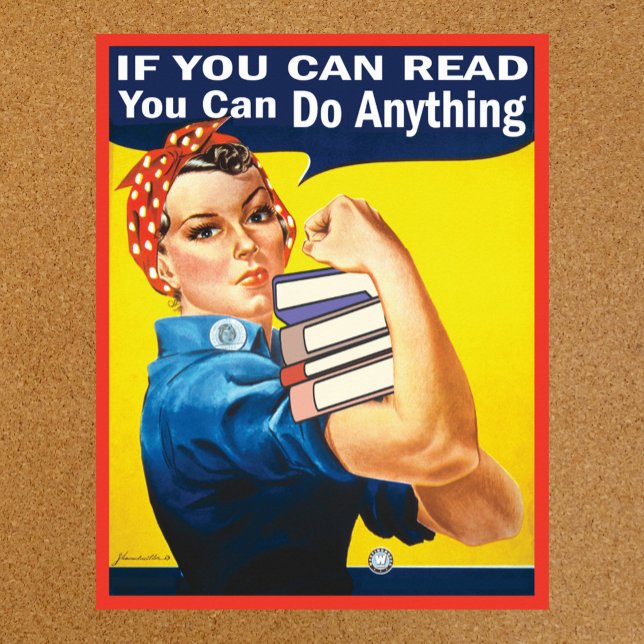 Lesen mit lustiger Rosie the Riveter Classic Poster (Von Creator hochgeladen)