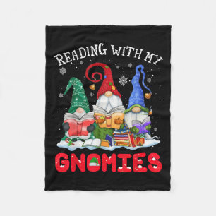 Lesen mit meinen Gnomies Weihnachten Lustige Gnome Fleecedecke