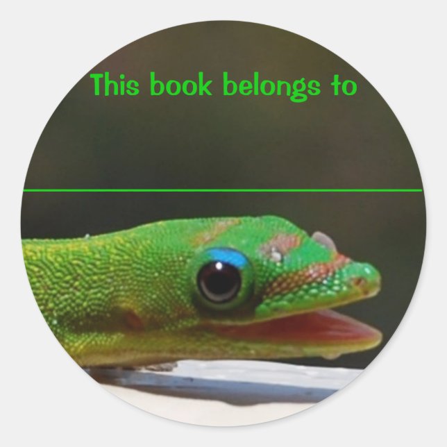 Lesen Reptile dieses Buches gehört Runder Aufkleber (Vorderseite)