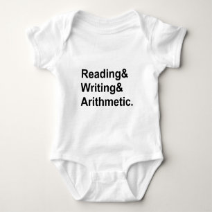Lesen Schreiben Rechnen   Die 3 R's der Schule Baby Strampler