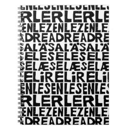 Lesen Sie 8 Sprachen Lino Print Spiral Foto Notebo Notizblock