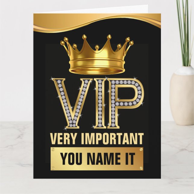 LESEN: SIE benennen es VIP Karte (Vorderseite)