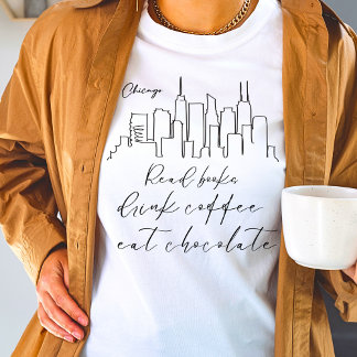 Lesen Sie Buch trinken Kaffee essen Schokolade Chi T-Shirt