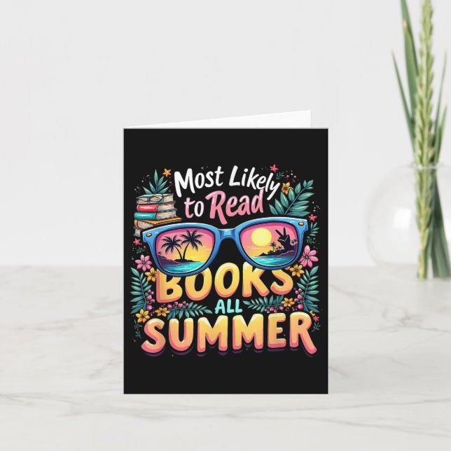 Lesen Sie Bücher, die den ganzen Sommer am wahrsch Karte (Vorderseite)