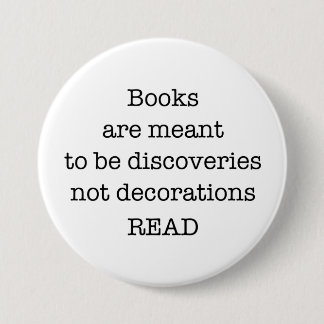 Lesen Sie Bücher großes 3" weißer und schwarzer Button
