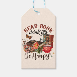 Lesen Sie Bücher, trinken Sie Tee und seien Sie gl Geschenkanhänger