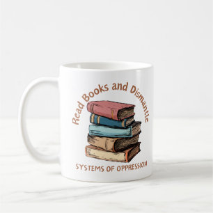 Lesen Sie Bücher und Demontage von Unterdrückungss Kaffeetasse