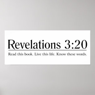 Lesen Sie das Bibel-Enthüllungs-3:20 Poster