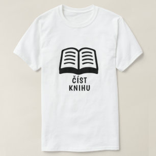 Lesen Sie das Buch auf Tschechisch T-Shirt