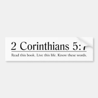 Lesen Sie das Korinther-5:7 der Bibel-2 Autoaufkleber