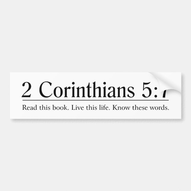 Lesen Sie das Korinther-5:7 der Bibel-2 Autoaufkleber (Vorne)