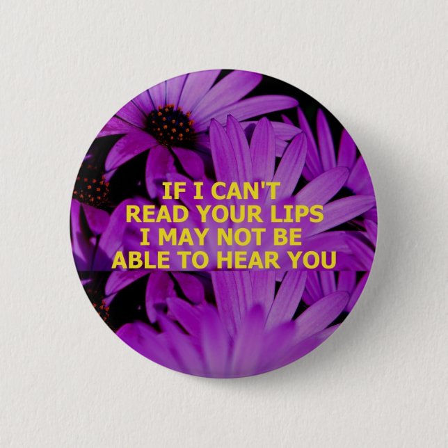 LESEN Sie die besonders angefertigten LIPPEN - Button (Vorderseite)