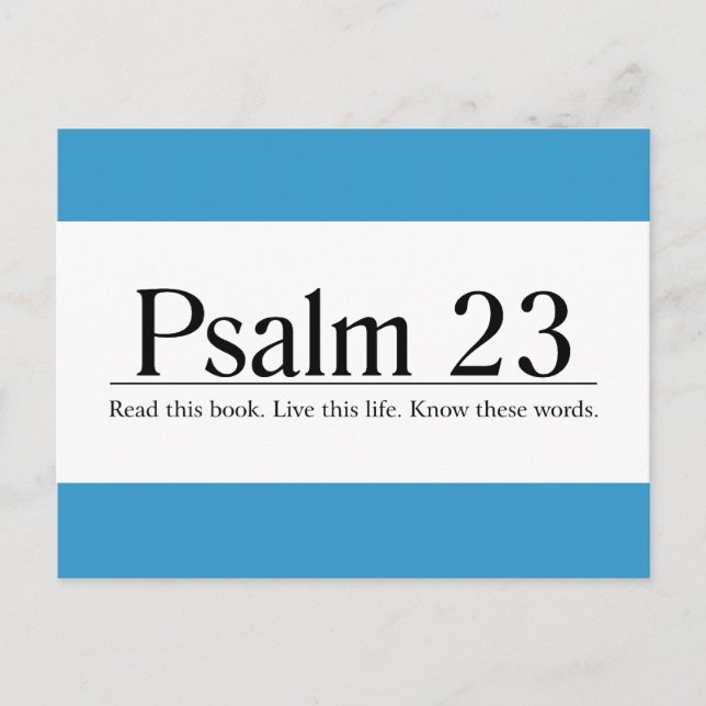 Lesen Sie die Bibel Psalm 23 Postkarte (Vorderseite)