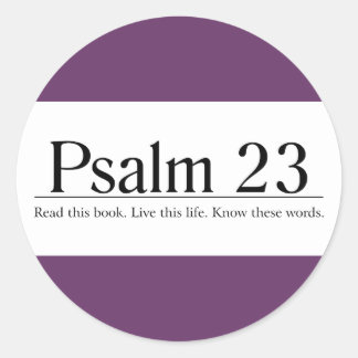 Lesen Sie die Bibel Psalm 23 Runder Aufkleber