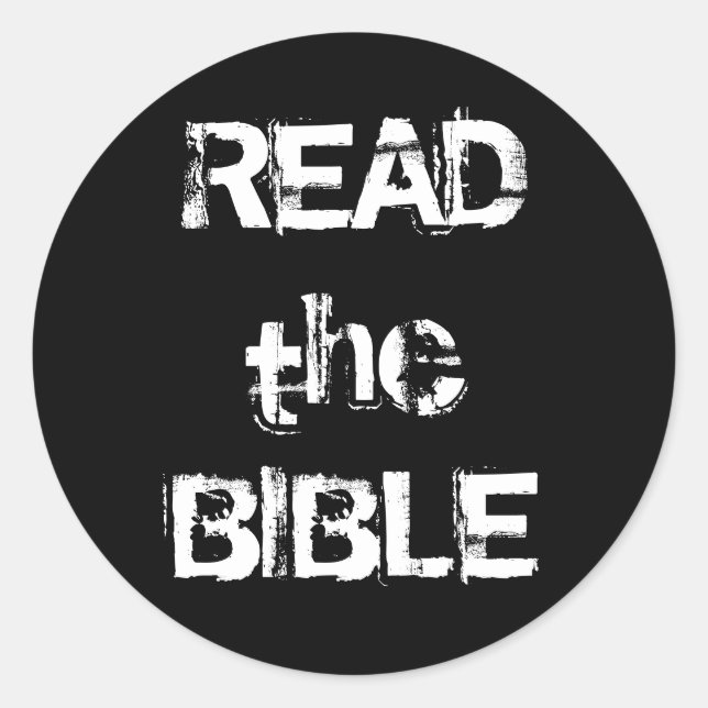 Lesen Sie die Bibel Runder Aufkleber (Vorderseite)
