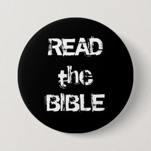 Lesen Sie die Bibel Schwarz und Weiß Button