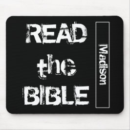 Lesen Sie die Bibel Schwarz und Weiß Mousepad