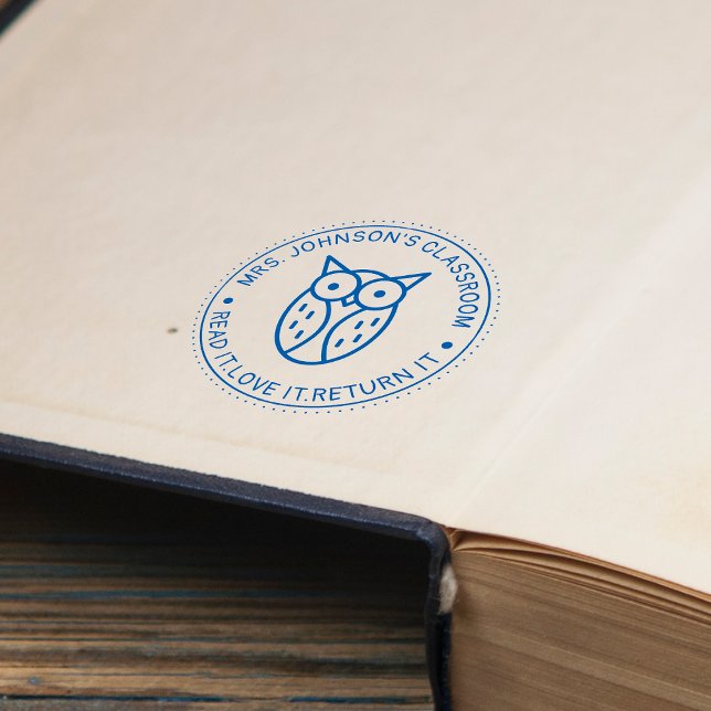 Lesen Sie die Liebe, die Sie zurückgeben Permastempel (Read It Love It Return It Owl Teachers Self-inking Stamp)