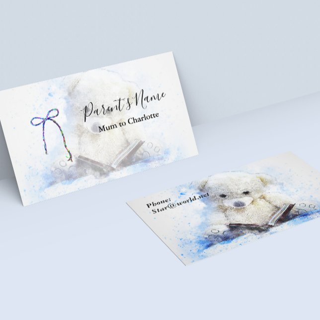 Lesen Sie die Teddy Bear Business Card Visitenkarte (Von Creator hochgeladen)
