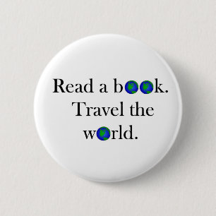Lesen Sie eine Buch Reise die Welt Button