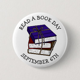 Lesen Sie einen Buchtag am 6. September Button