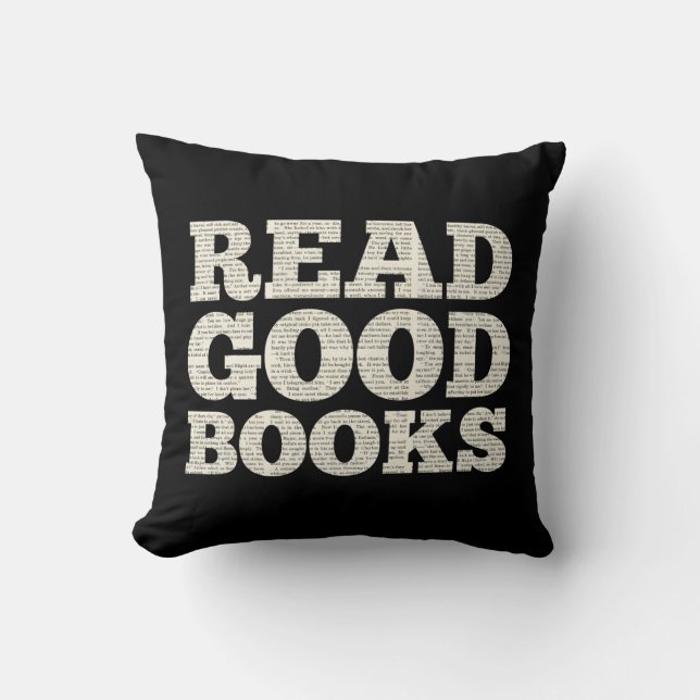 Lesen Sie Good Books Kissen, Hausschule, zurück zu Kissen (Vorderseite)