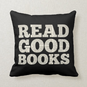 Lesen Sie Good Books Kissen, Hausschule, zurück zu Kissen