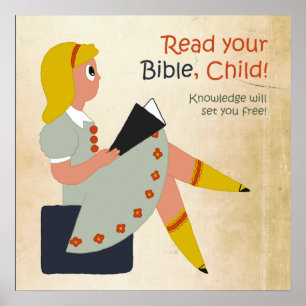 Lesen Sie Ihre Bibel, Kind Poster