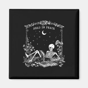 Lesen Sie in Peace Spooky Lehrer Skeleton Trick le Magnet