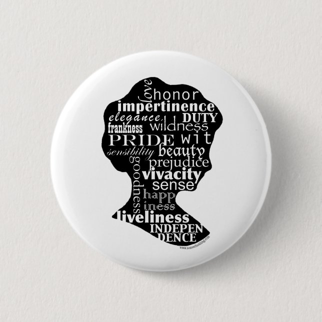 Lesen Sie Jane Austen-Miniatur Button (Vorderseite)
