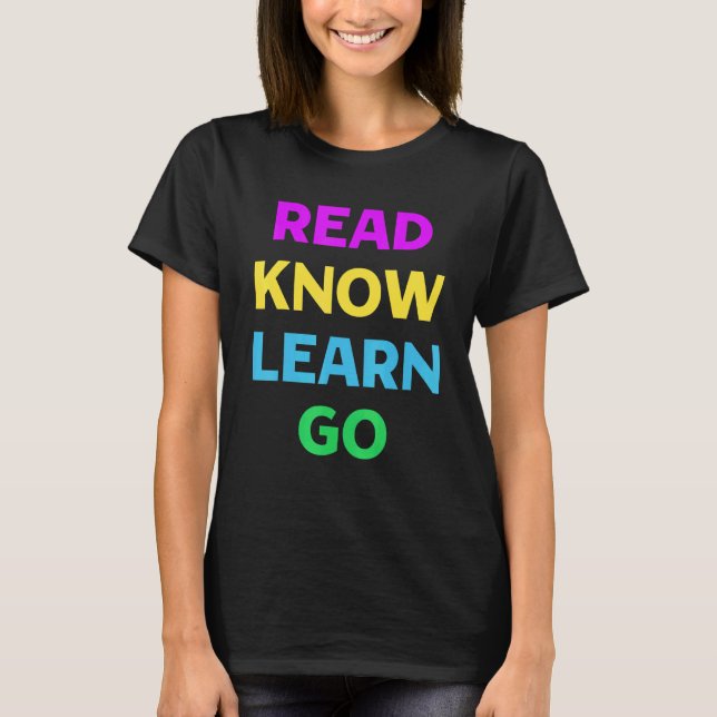 Lesen Sie Know-how Go Books School Teacher T-Shirt (Vorderseite)