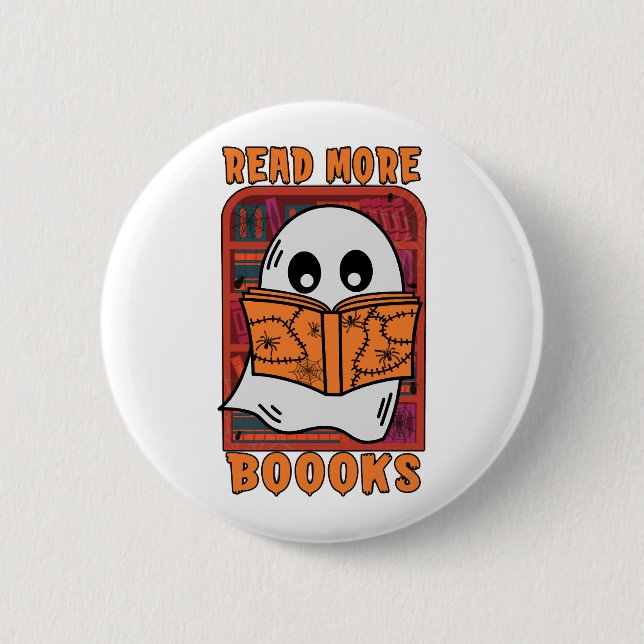 Lesen Sie mehr Bücher Bibliothek Ghost Reading Hal Button (Vorderseite)