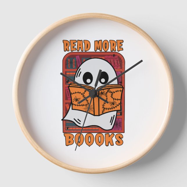 Lesen Sie mehr Bücher Bibliothek Ghost Reading Hal Uhr (Vorderseite)