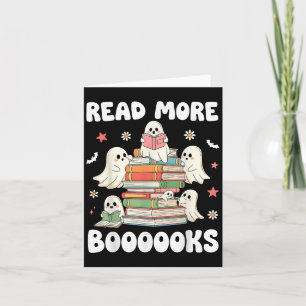 Lesen Sie mehr Bücher Ghost Reading Book Halloween Karte
