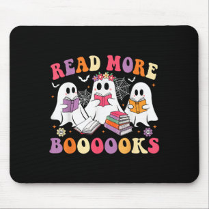 Lesen Sie mehr Bücher Groovy Halloween Lehrer Ghos Mousepad
