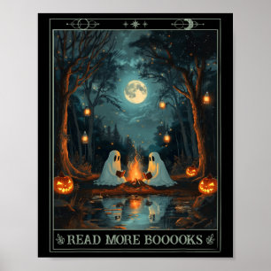 Lesen Sie mehr Bücher Niedliche Spooky Ghost Leses Poster