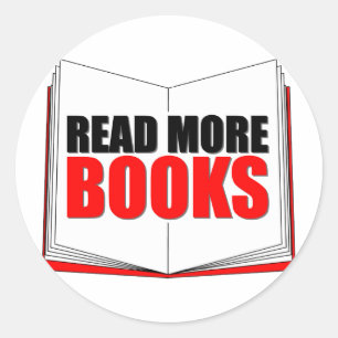 Lesen Sie mehr Bücher Runder Aufkleber