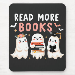 Lesen Sie mehr Bücher Spookween Halloween Ghost Bo Mousepad