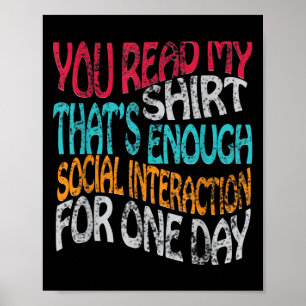 Lesen Sie mein Shirt, das genug Grafik-Neuheit bie Poster