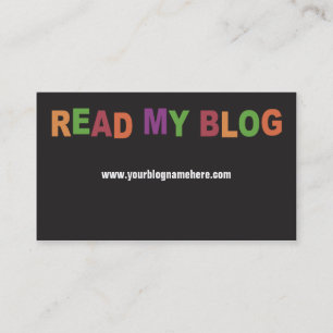 Lesen Sie meine Blog-Visitenkarte Visitenkarte