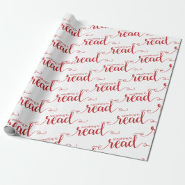 Lesen Sie Rot und Weißes Papier Geschenkpapier