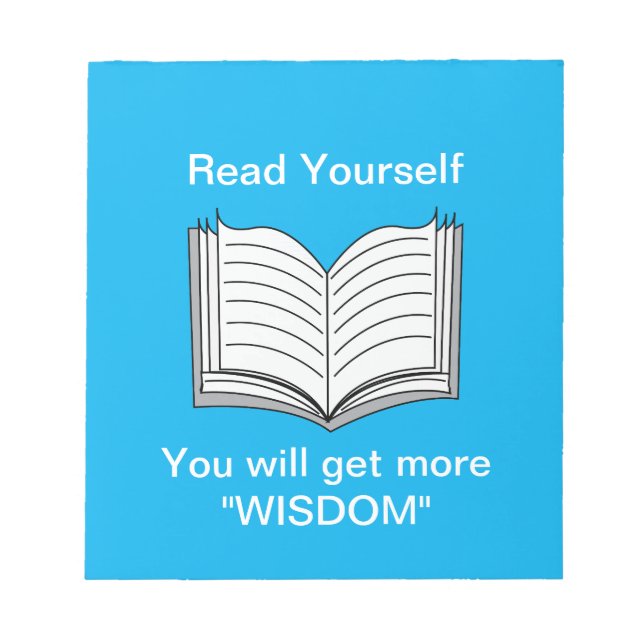 Lesen Sie selbst inspirierendes Zitat Notizblock (Vorderseite)